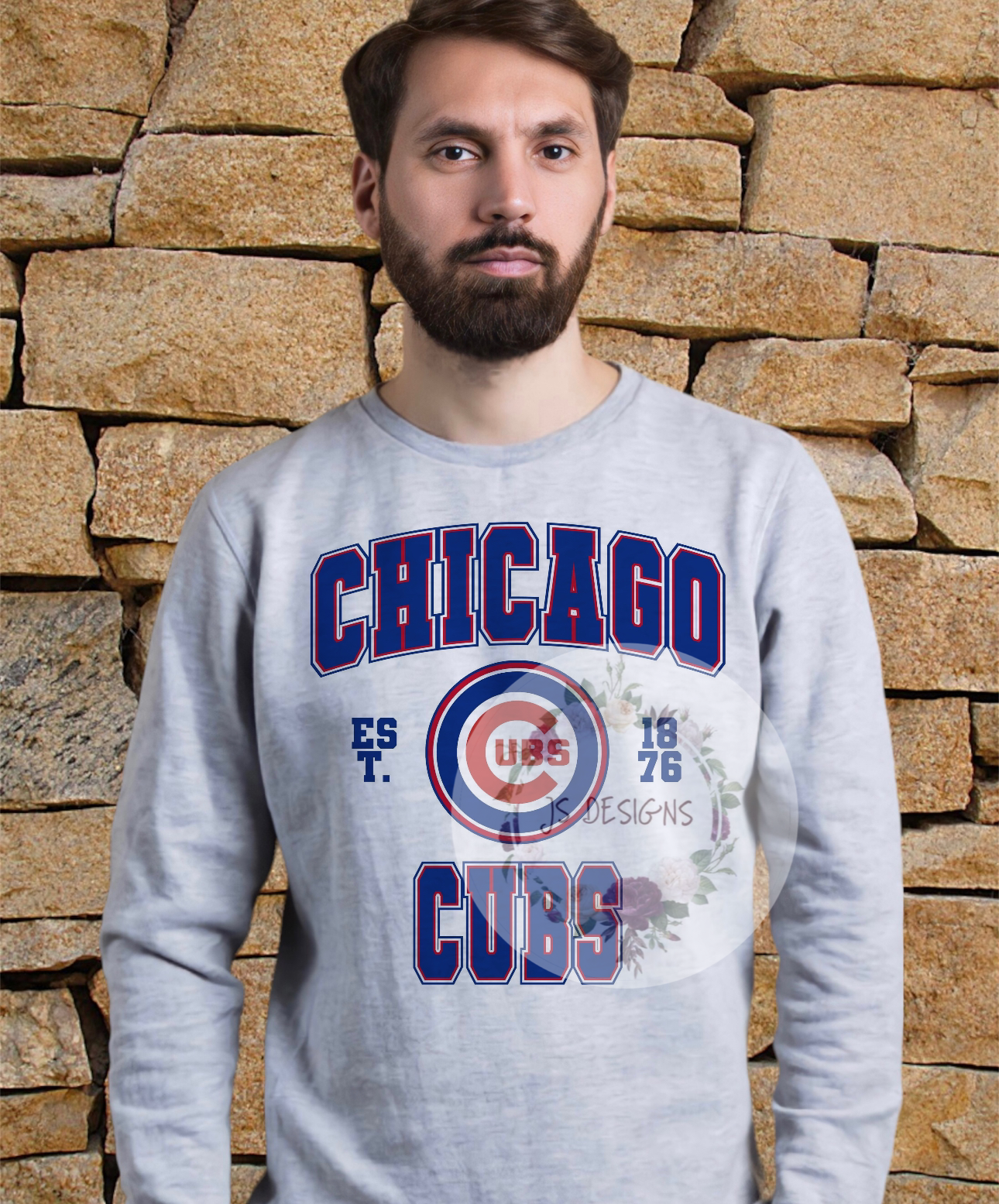 Brandy Loochtan-option 1, gray, 3X. Chicago Cubs