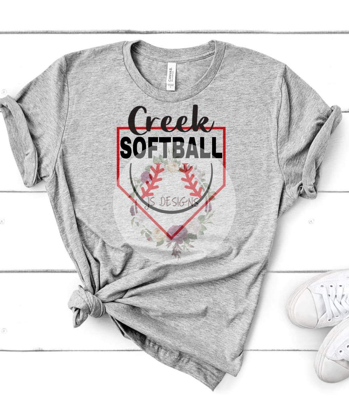 Creek Softball-Home Plate w/baseball